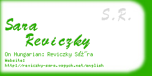 sara reviczky business card